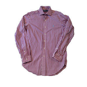Polo Ralph Lauren Mens Small Red Gingham Button Down Shirt Pony Logo